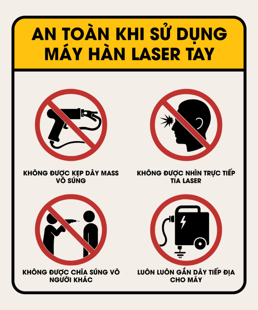 An toàn khi sử dụng máy hàn laser