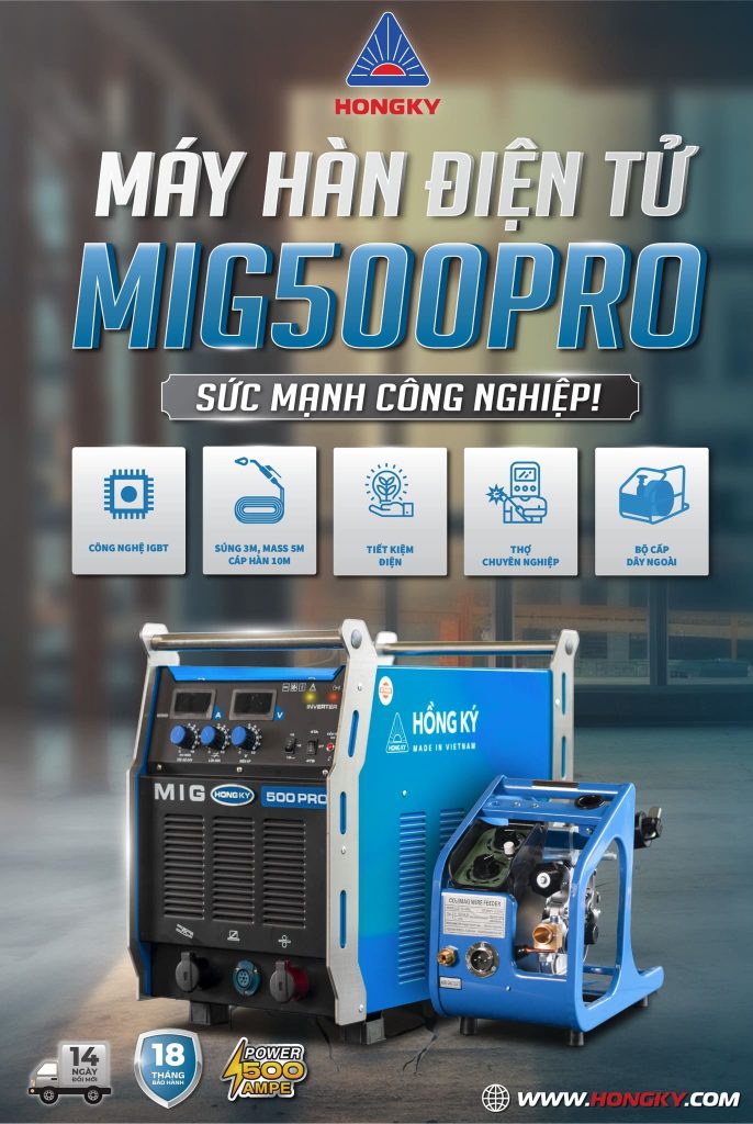 Máy hàn điện tử Hồng Ký MIG MIG500PRO