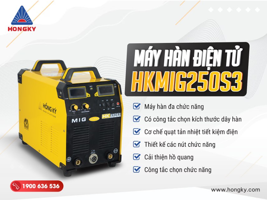 Máy hàn điện tử Hồng Ký MIG HKMIG250S-3