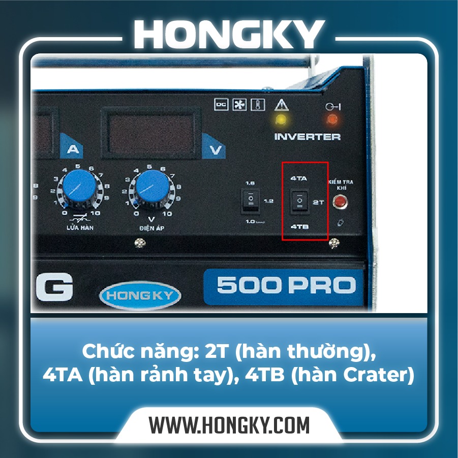 Máy hàn điện tử Hồng Ký MIG MIG500PRO