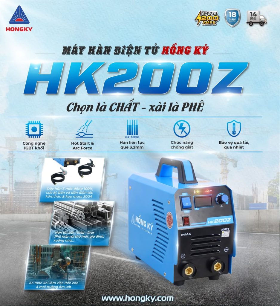 Máy hàn điện tử Hồng Ký MMA HK200Z