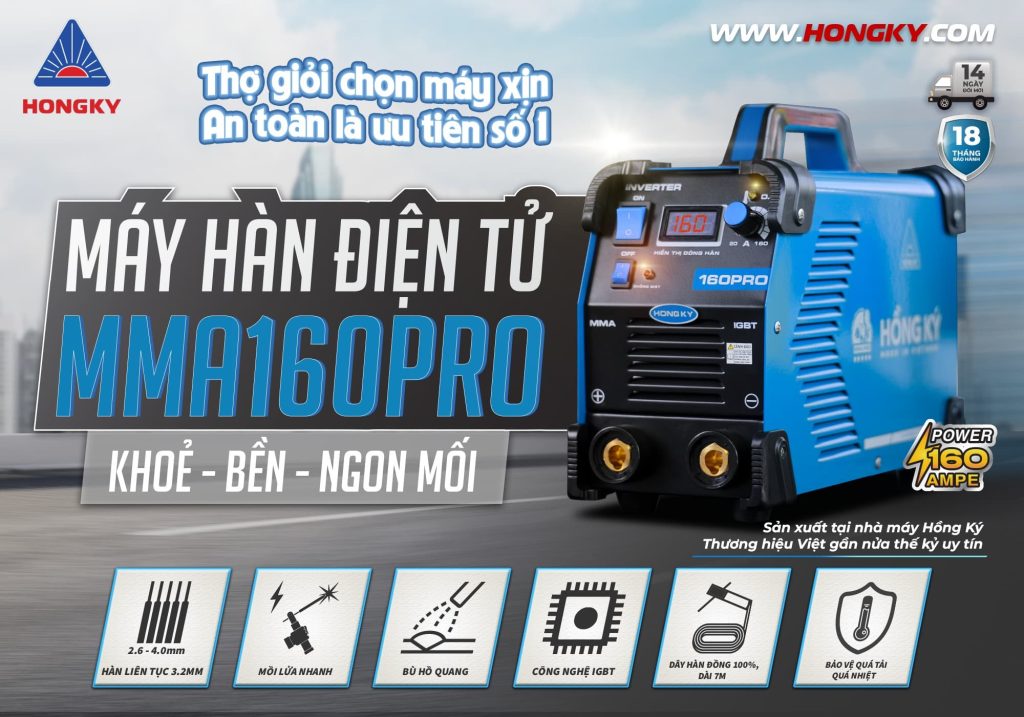 Máy hàn điện tử que Hồng Ký Pro MMA160PRO