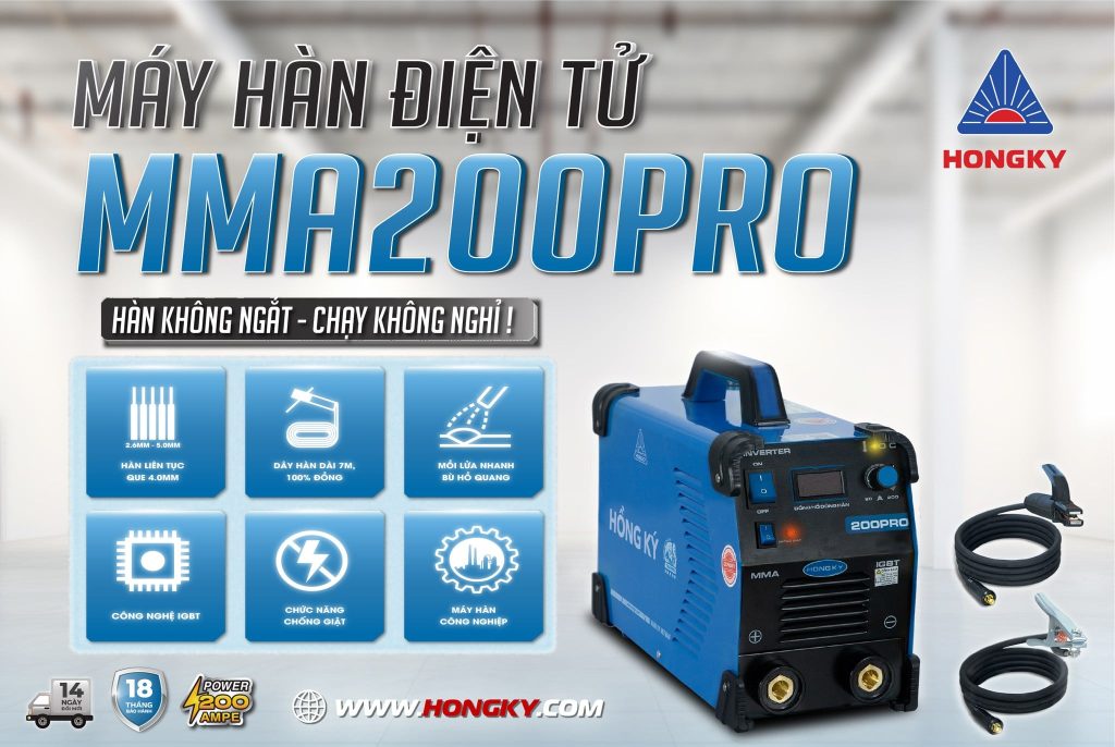 Máy hàn que điện tử Hồng Ký MMA200PRO