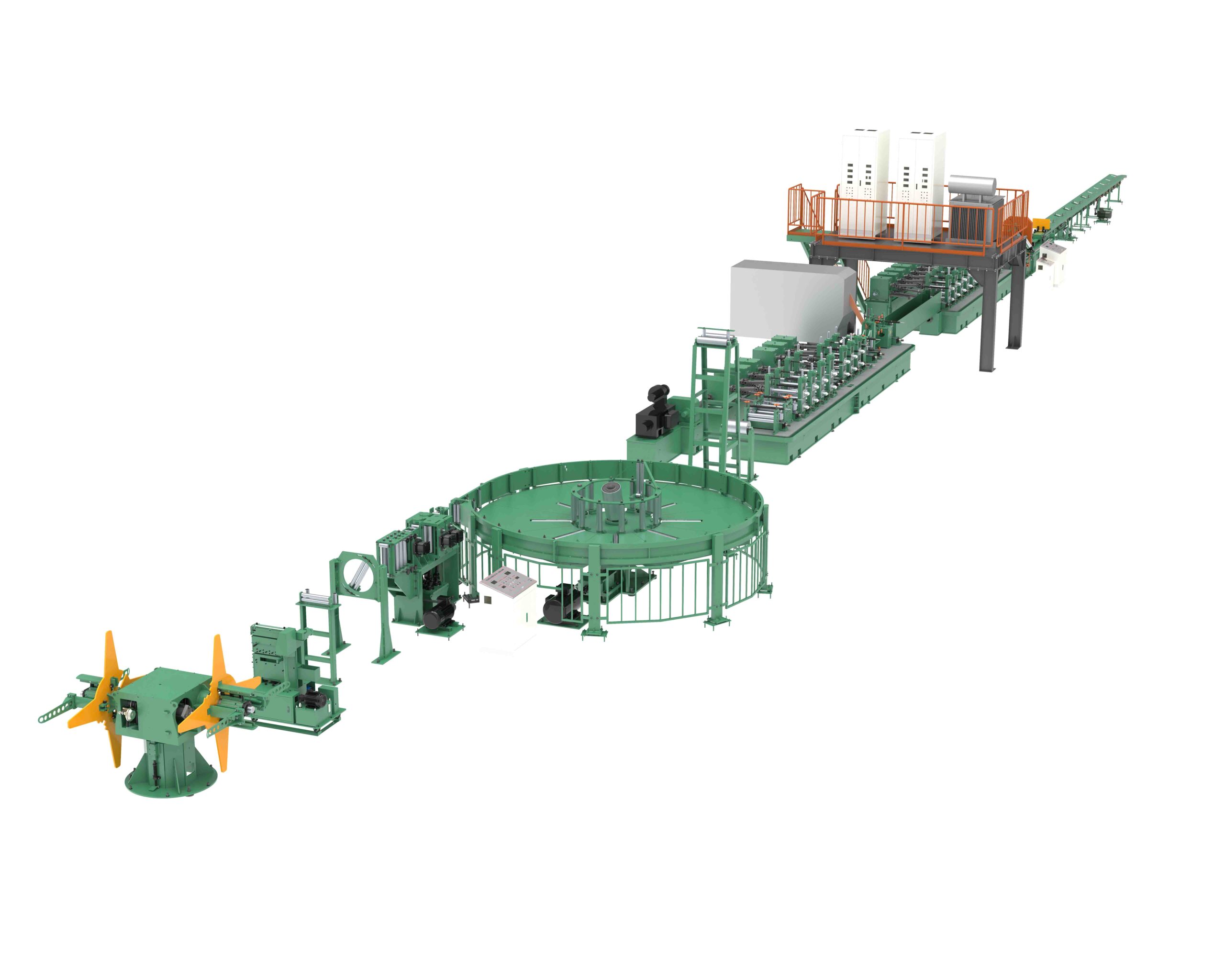 Máy cán ống thép Hồng Ký HK-S90 chuyên sản xuất ống thép hàn cao tần với năng suất cao và chất lượng đồng đều.