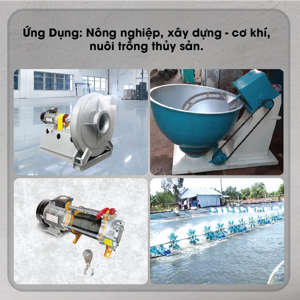 Ứng dụng của motor vỏ nhôm Hồng Ký