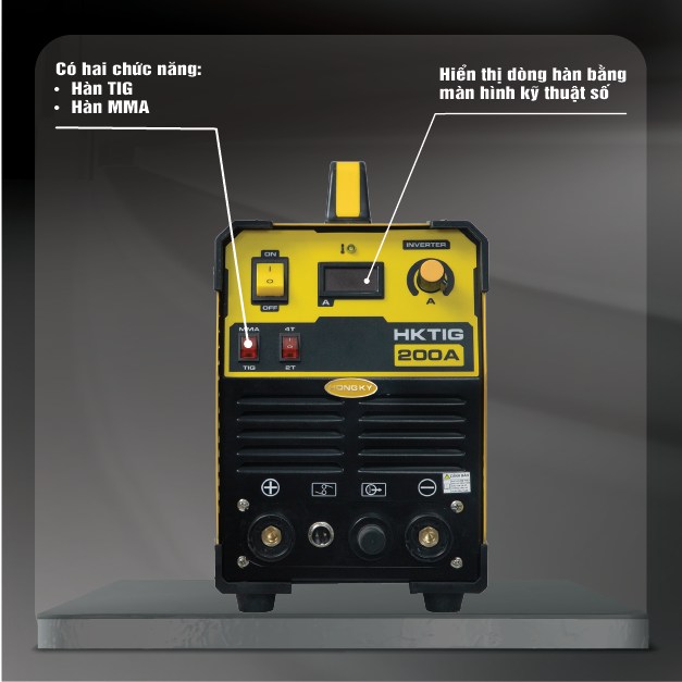 Máy hàn điện tử TIG Hồng Ký HKTIG200A