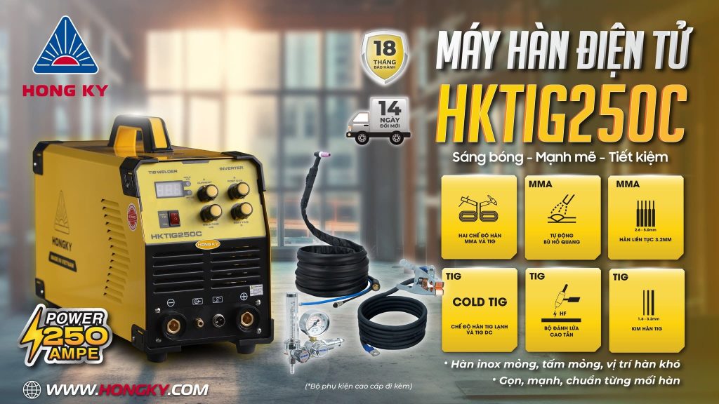 Máy hàn điện tử TIG lạnh Hồng Ký HKTIG250C