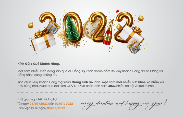 Lời tri ân Khách Hàng nhân dịp giáng sinh và năm mới 2022