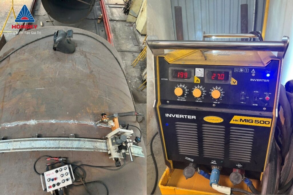 GIẢI PHÁP HÀN ỐNG SỬ DỤNG RÙA HÀN RAY MỀM MÁY HÀN HỒNG KÝ 