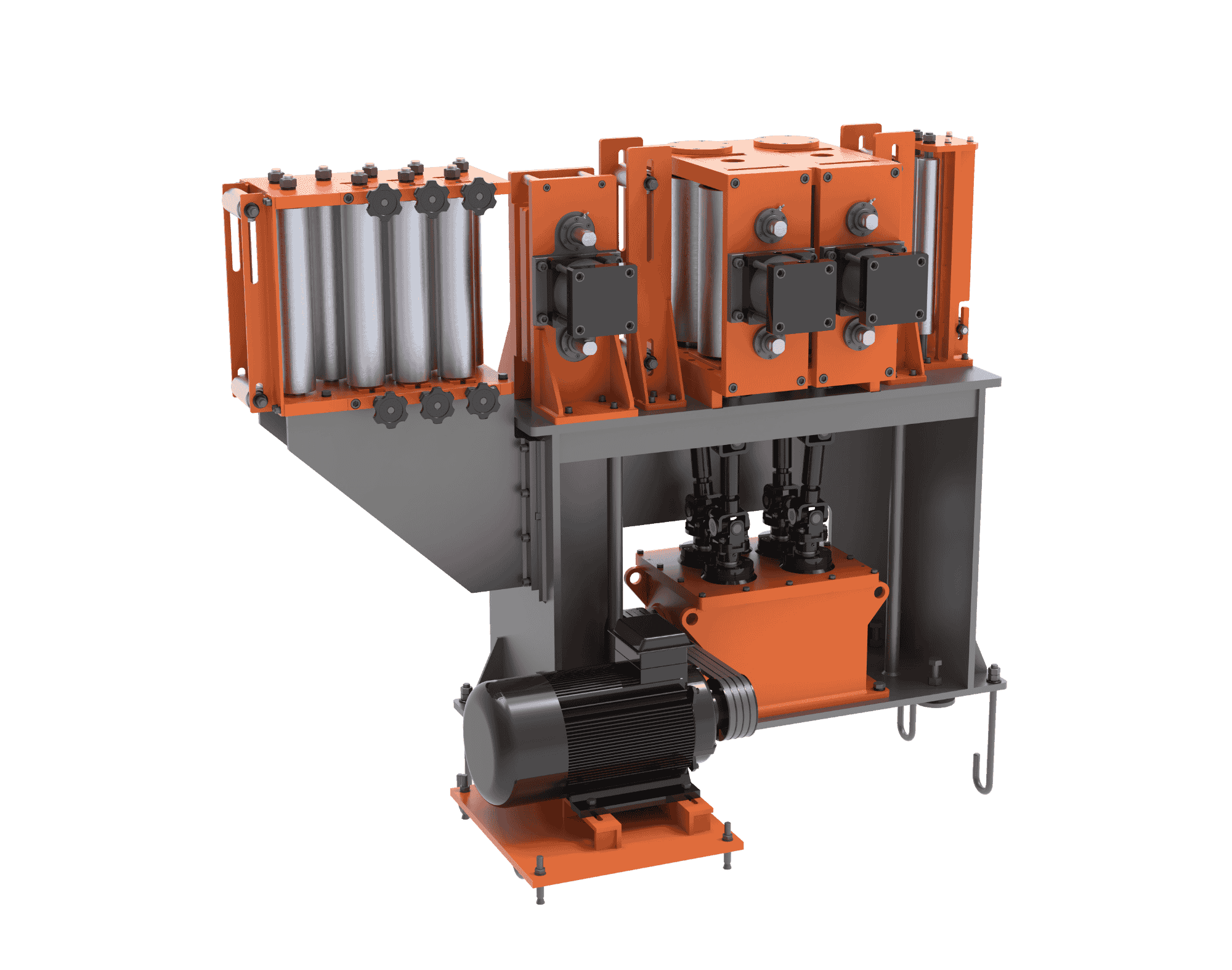 Cụm dẫn tôn vào 3 của máy cán ống