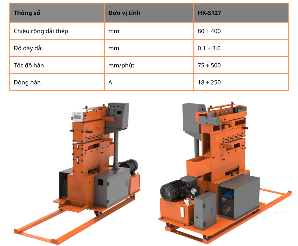 Máy cắt hàn nối tôn bằng khí nén