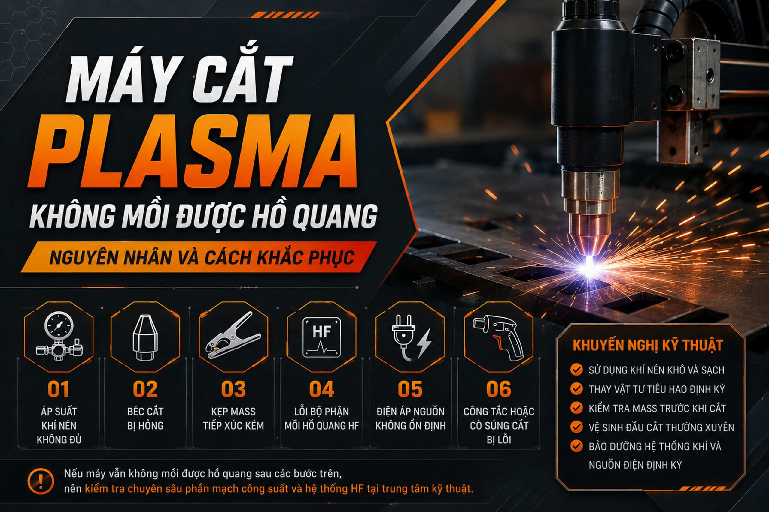 Máy cắt plasma không mồi hồ quang