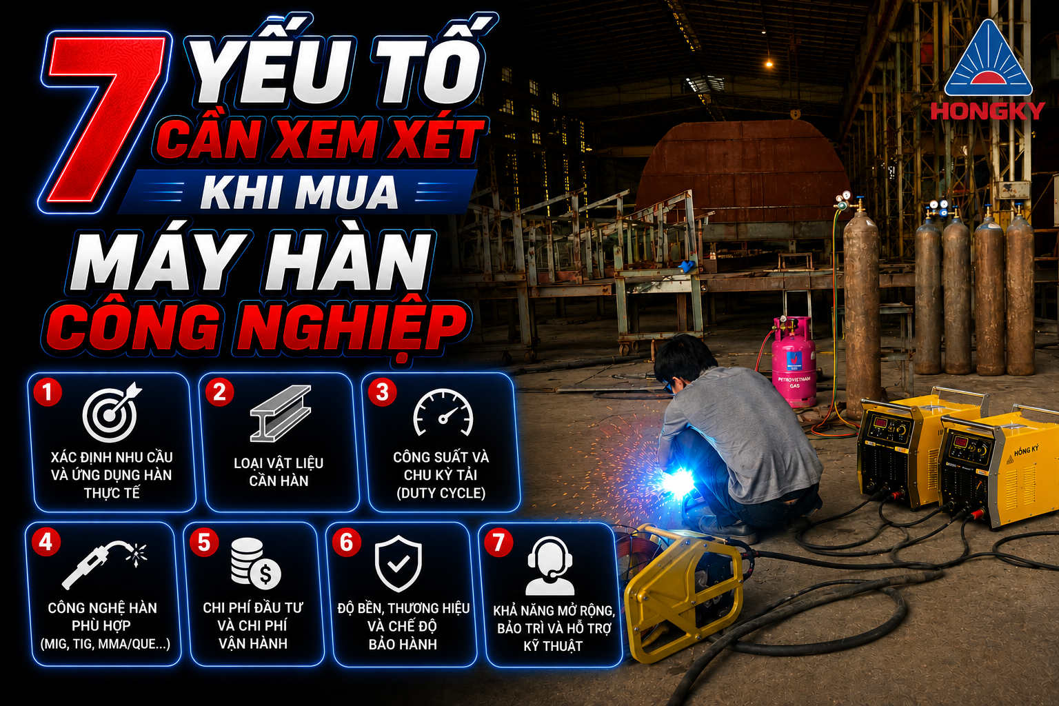 7 Yếu Tố Cần Xem Xét Khi Mua Máy Hàn Công Nghiệp