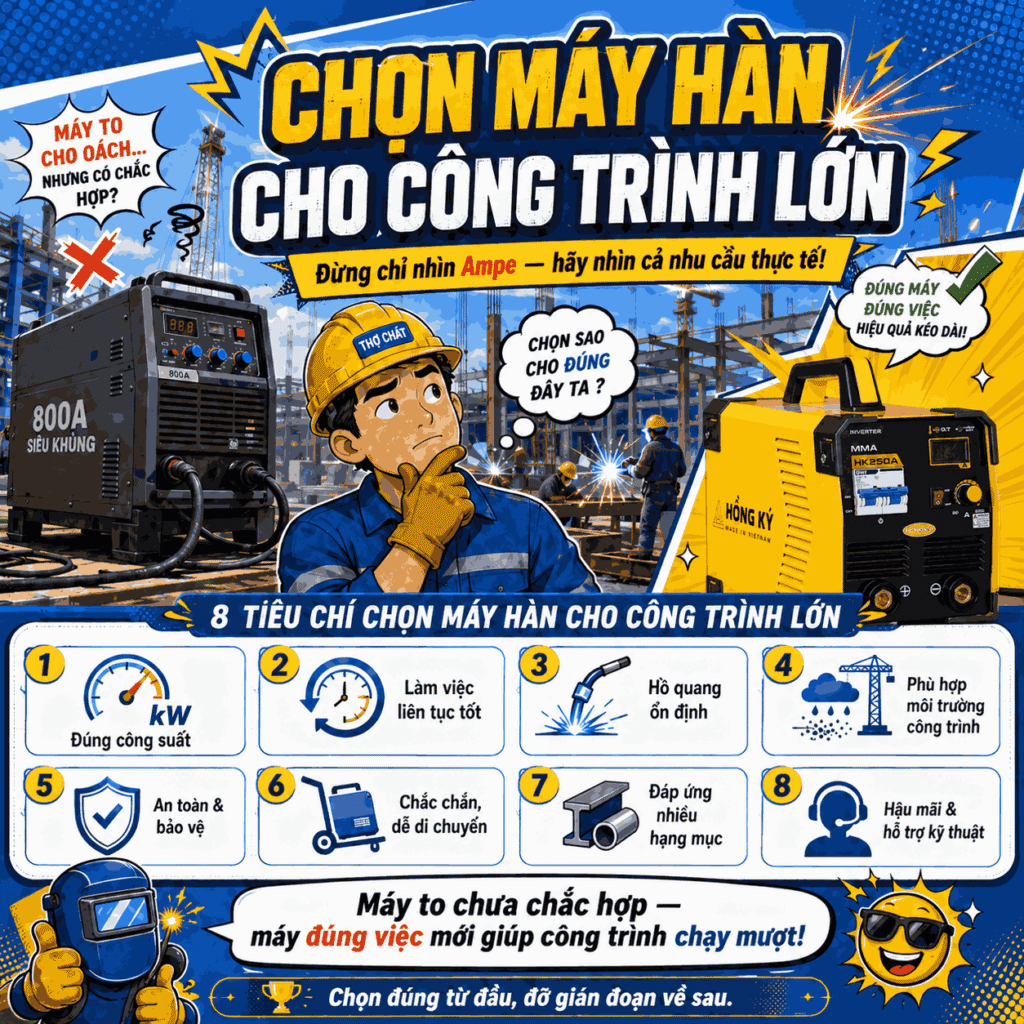 8 tiêu chí chọn máy hàn trong các dự án lớn