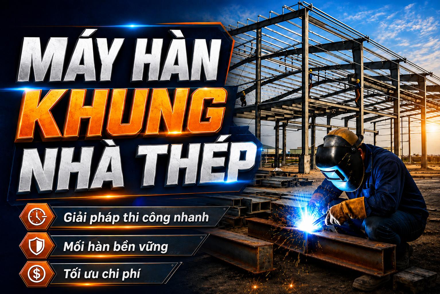 Máy Hàn Nhà Thép Tiền Chế – Kết Cấu Bền Vững, Tối Ưu Chi Phí