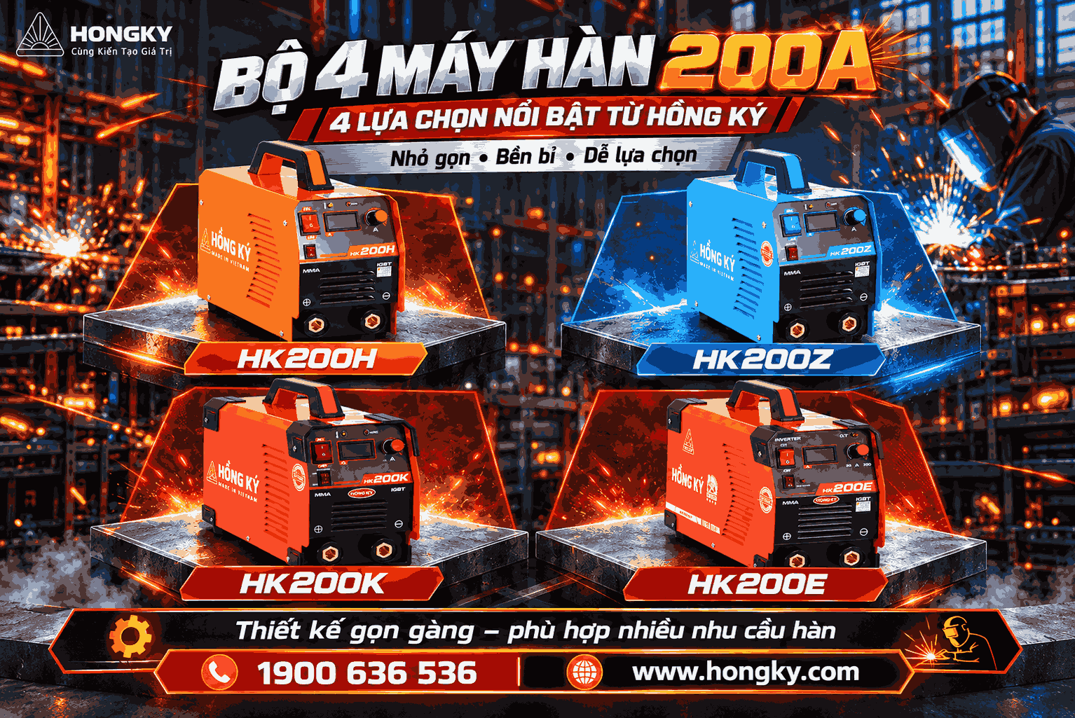 Tất tần tật về dòng máy hàn que eco Hồng Ký: nhỏ gọn, bền bỉ, chuẩn thợ dân dụng!