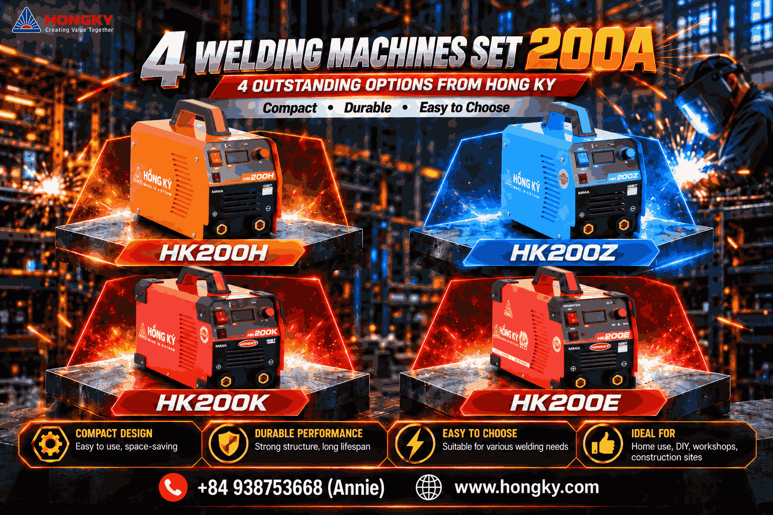 All About the Hong Ky ECO stick welder: Compact, Durable, Built for Professional Welders!